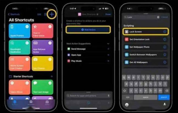 丰台苹果14锁屏维修店分享iPhone14升级iOS16.4后如何创建锁屏快捷方式 
